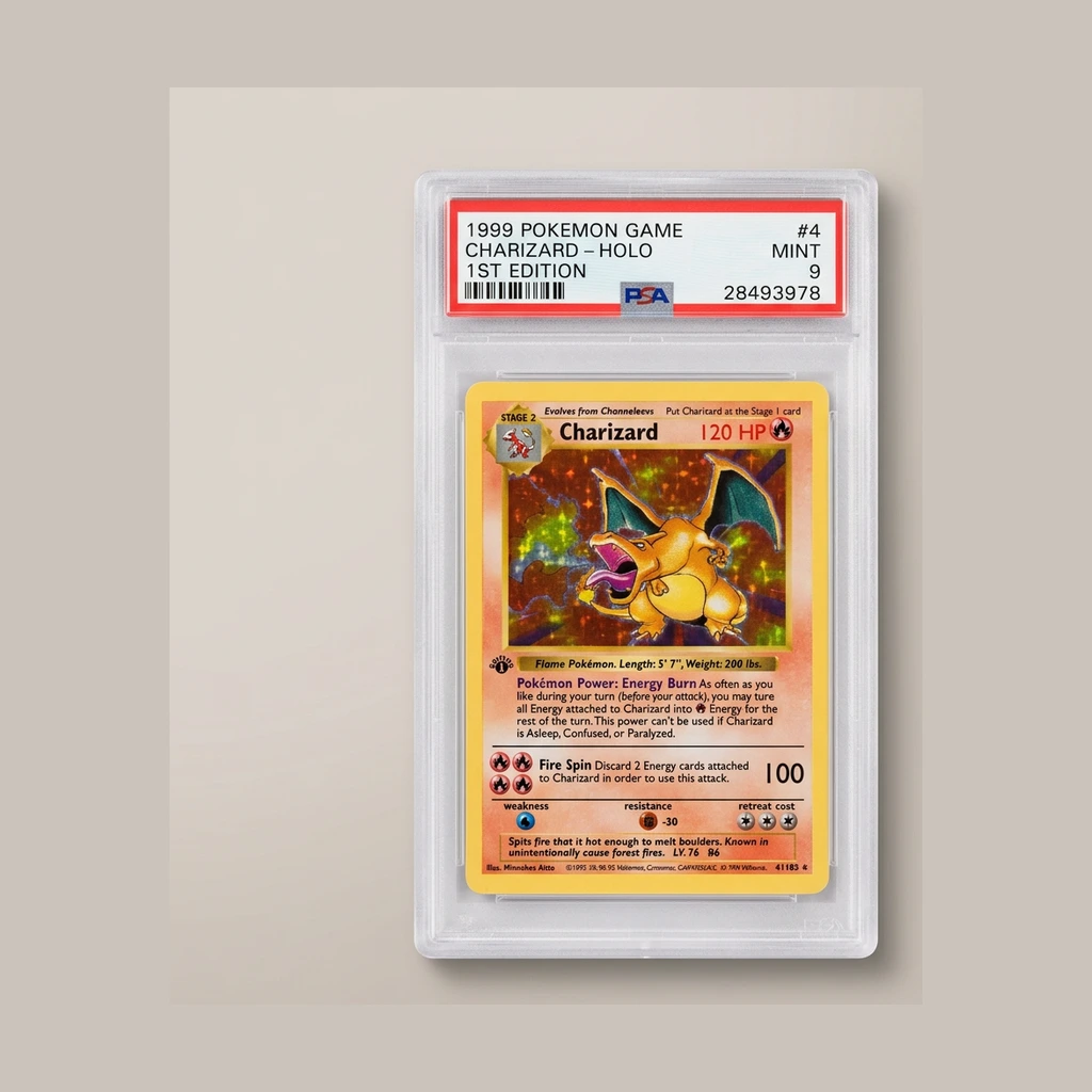 Charizard Base Set 1st Edition, PSA 9