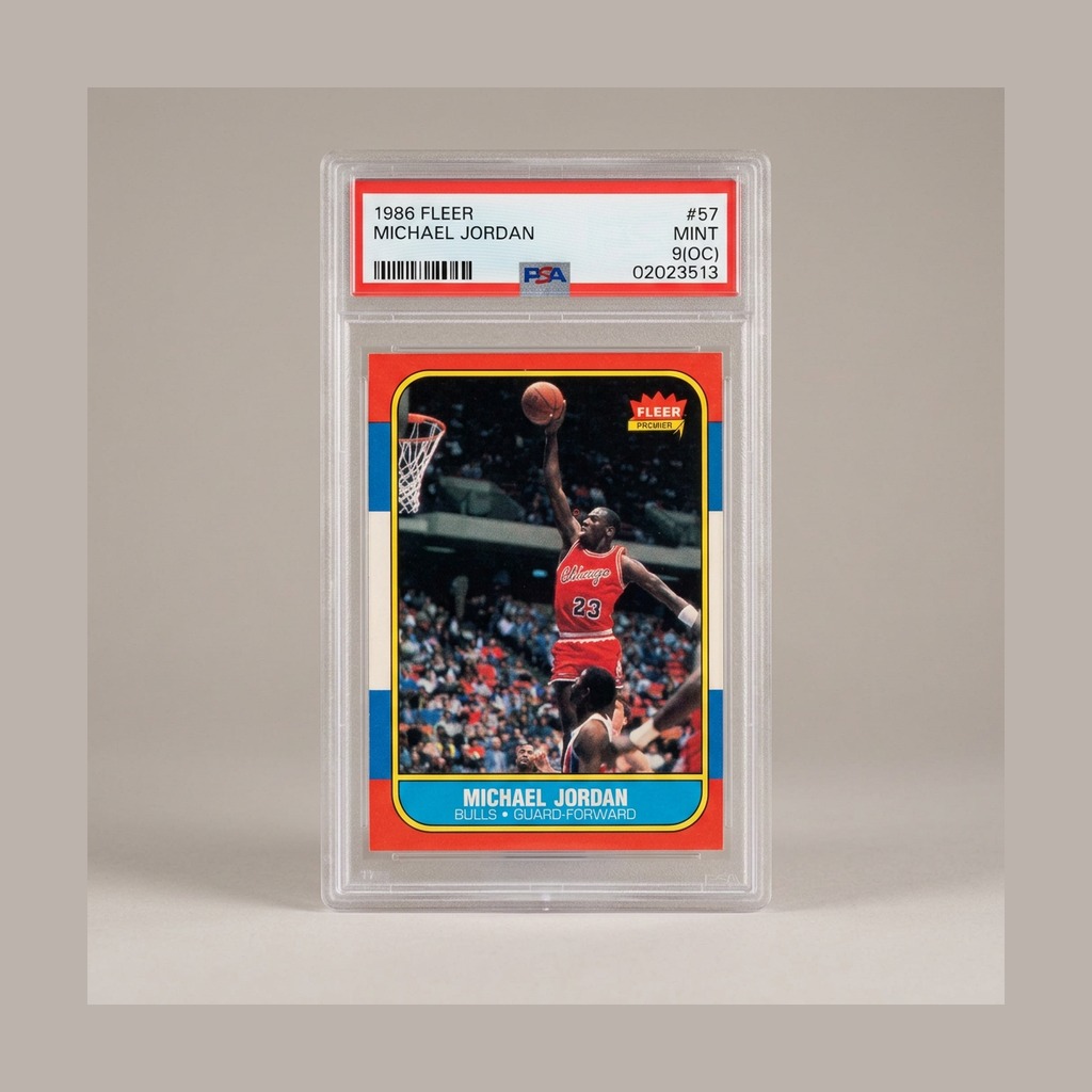 Michael Jordan 1986 Fleer Rookie #57, PSA 9 (OC)