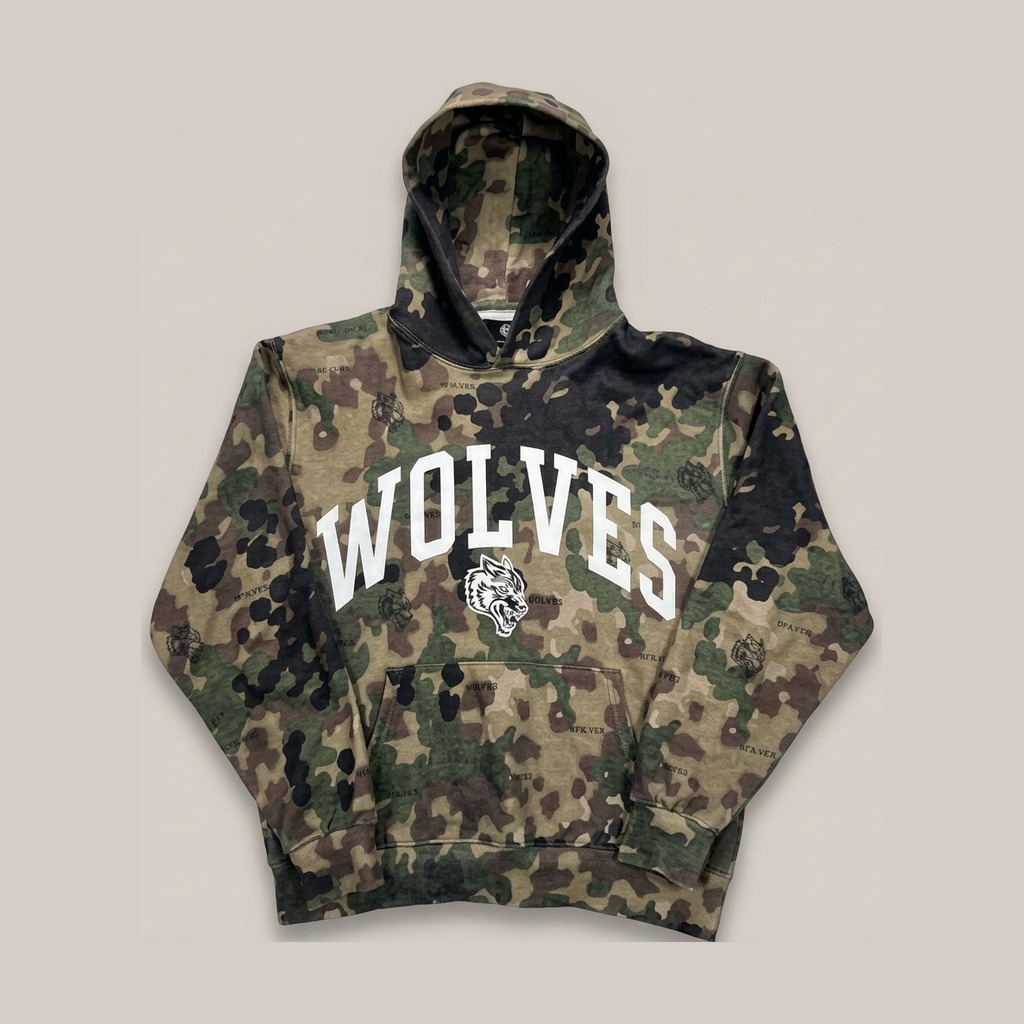 Wolves Bodybuilding Club Camo Hoodie